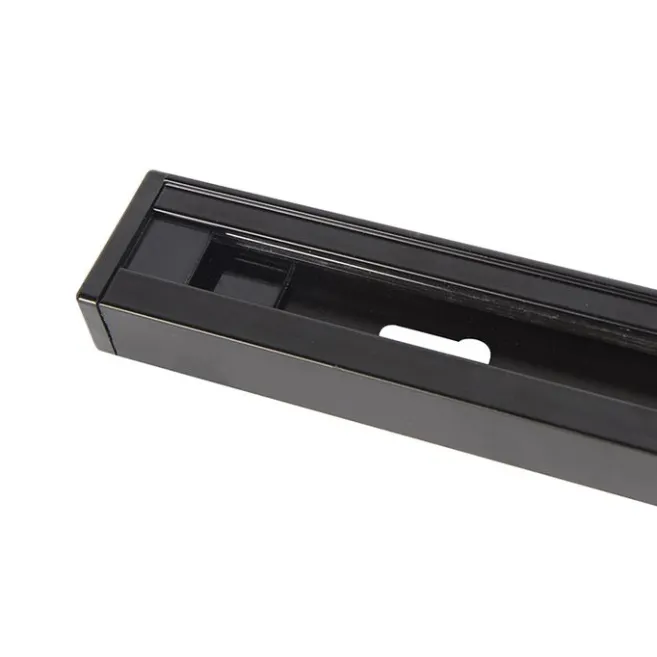 Kinder QAZQA 1 Meter schwarze Schiene für 1-phasige Schiene - Iconic