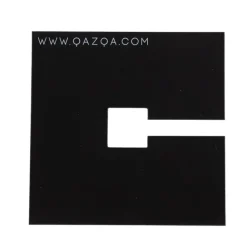 QAZQA Abdeckplatte schwarz 10x10cm quadratisch für Montageplatte