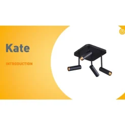 QAZQA Abgerundeter Deckenstrahler schwarz GU10 35mm 4-flammig dreh- und schwenkbar - Kate