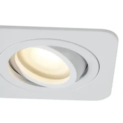 QAZQA Abgerundeter Einbaustrahler Weiß GU10 50mm Dreh- und Kippbar IP44 - Alberto