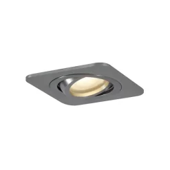 QAZQA Abgerundeter Einbaustrahler Gunmetal GU10 50mm Verstellbar IP44 - Alberto