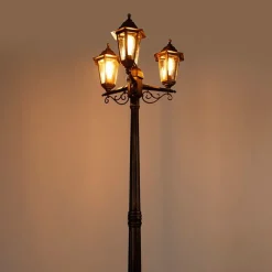 QAZQA Antike Außenlaterne gold 3-flammig IP44 - New Haven