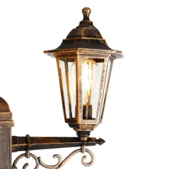 QAZQA Antike Außenlaterne gold 3-flammig IP44 - New Haven