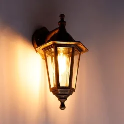 QAZQA Antike Außenwandleuchte gold IP44 - New Haven