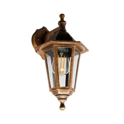 QAZQA Antike Außenwandleuchte gold IP44 - New Haven