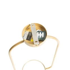 QAZQA Art Deco Deckenlampe Gold mit weißem Glas - Isabella