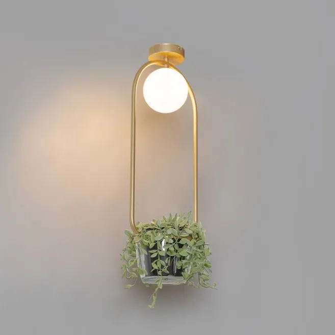 QAZQA Art Deco Deckenlampe Gold mit weißem Glas - Isabella