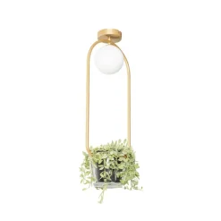 QAZQA Art Deco Deckenlampe Gold mit weißem Glas - Isabella
