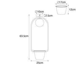 QAZQA Art Deco Deckenlampe Gold mit weißem Glas - Isabella
