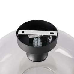 QAZQA Art Deco Deckenlampe schwarz mit Rauchglas - Bizle