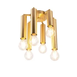 QAZQA Art Deco Deckenleuchte Gold 6-flammig -Tubi