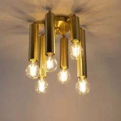 QAZQA Art Deco Deckenleuchte Gold 6-flammig -Tubi