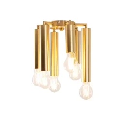 QAZQA Art Deco Deckenleuchte Gold 6-flammig -Tubi