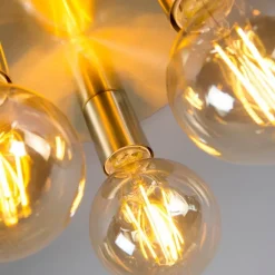 QAZQA Art Deco Deckenleuchte gold rund - Facil 3