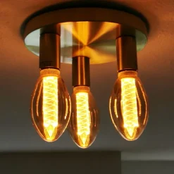 QAZQA Art Deco Deckenleuchte gold rund - Facil 3