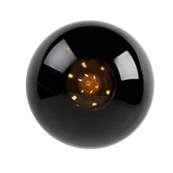 QAZQA Art Deco Deckenleuchte Messing mit schwarzem Glas - Pallon