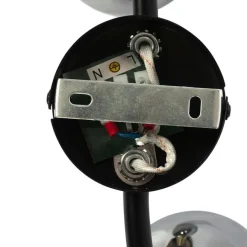 QAZQA Art Deco Deckenleuchte schwarz mit Rauchglas 2-Licht - Vidro