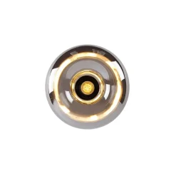 QAZQA Art Deco Deckenleuchte schwarz mit Rauchglas - Busa