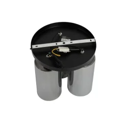 QAZQA Art Deco Deckenleuchte schwarz mit Rauchglas 3-flammig - Laura