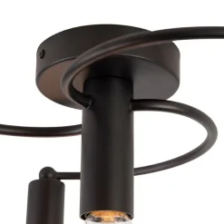 QAZQA Art Deco Deckenleuchte schwarz 4-flammig - Facil