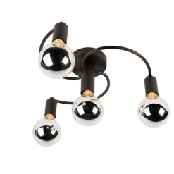 QAZQA Art Deco Deckenleuchte schwarz 4-flammig - Facil