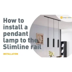 QAZQA Art Deco hanglamp zwart met smoke glas incl. rail adapter 1-fase - Slimline Flore