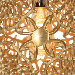 QAZQA Art Deco Hängelampe Gold rund 3-flammig - Maro