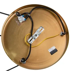 QAZQA Art Deco Hängelampe Messing mit blauem Glas - Pallon