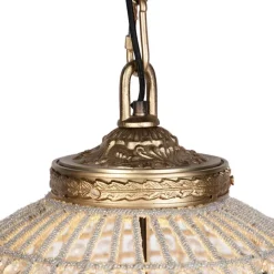 QAZQA Art Deco Hängelampe mit Kristallen / Gold 50 cm - Kasbah