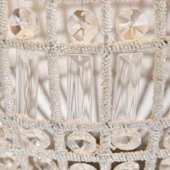 QAZQA Art Deco Hängelampe mit Kristallen / Gold 50 cm - Kasbah