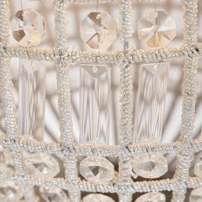 QAZQA Art Deco Hängelampe mit Kristallen / Gold 50 cm - Kasbah