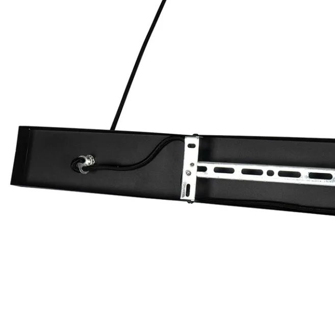 QAZQA Art Deco Hängelampe schwarz mit Rauchglas 3-Licht - Pallon Mezzi