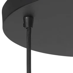 QAZQA Art Deco Hängelampe schwarz 3-flammig mit Rauchglas - Busa