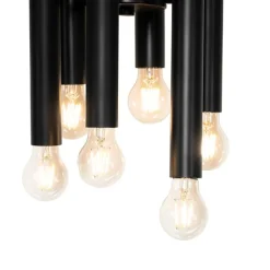 QAZQA Art Deco Hängelampe schwarz 12-flammig - Tubi