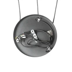 QAZQA Art Deco Hängelampe schwarz mit Goldglas rund 3-flammig - Pallon