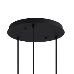 QAZQA Art Deco Hängelampe Schwarz mit Rauchglas 3-flammig - Douglass