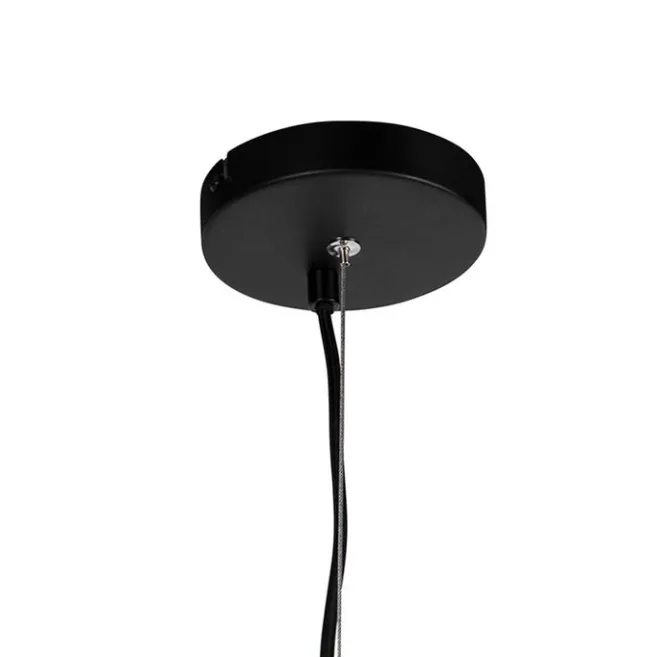 QAZQA Art Deco Hängelampe schwarz mit Glas 8-Licht - Uvas