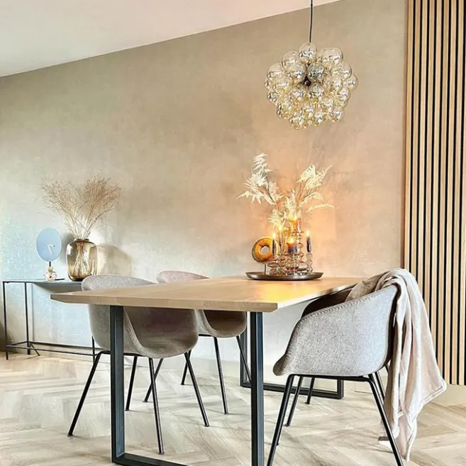 QAZQA Art Deco Hängelampe schwarz mit Glas 8-Licht - Uvas