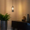 QAZQA Art Deco Hängelampe schwarz mit Rauchglas - Laura