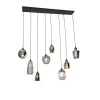QAZQA Art Deco Hängelampe schwarz mit Rauchglas 8-flammig - Hanne