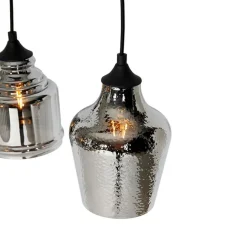 QAZQA Art Deco Hängelampe schwarz mit Rauchglas 8-flammig - Hanne