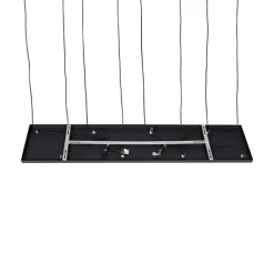 QAZQA Art Deco Hängelampe schwarz mit Rauchglas 8-flammig - Hanne