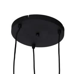 QAZQA Art Deco Hängelampe schwarz mit Rauchglas 3 Lichter - Wallace