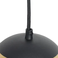 QAZQA Art Deco Hängelampe schwarz mit Goldglas 20 cm - Pallon