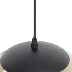 QAZQA Art Deco Hängelampe schwarz mit Goldglas 33 cm - Pallon