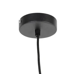 QAZQA Art Deco Hängelampe schwarz mit Rauchglas 30 cm - Pallon