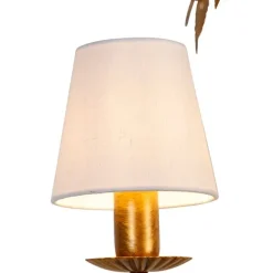 QAZQA Art Deco Kronleuchter Gold 5-Licht mit weißen Kappen - Botanica