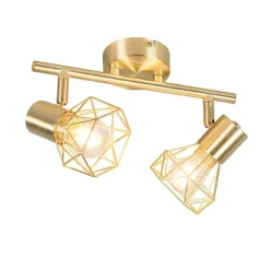 QAZQA Art Deco Spot Messing dreh- und neigbar - Mosh 2