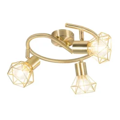 QAZQA Art Deco Spot Messing dreh- und neigbar - Mosh 3