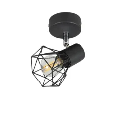 QAZQA Art Deco Spot schwarz dreh- und neigbar - Mosh